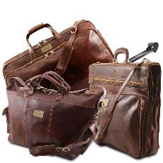 Luxurious Leather Travel Set  Brown- Tuscany Leather -
