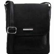 Leather Cross Body Bag for Men New Collection Black - TUSCANY LEATHER -