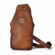 Vintage Leather Shoulder Bag for Men Brown  Marron- Pratesi -