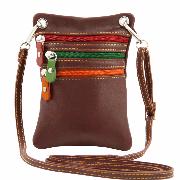  Leather Shoulder Strap Bag for Men or Women Brown - Tuscany Leather –