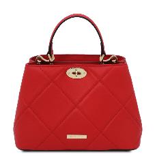 Soft Quilted Leather Handbag- Tuscany Leather -