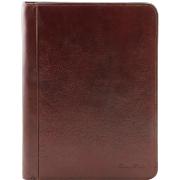 Leather Document Case with A4 Ring Binder Brown-Tuscany Leather-