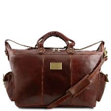 Travel Leather Bag Weekender - Tuscany Leather - 