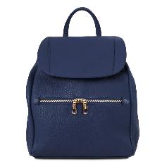 Soft Leather Backpack for Women Blue - Tuscany Leather - 
