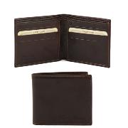 Leather Wallet for Men Arturo Dark Brown - Tuscany Leather -