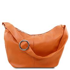 Leather Shoulder Bag for Women Honey - Tuscany Leather -