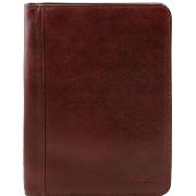Leather Document Case Extra Flat Brown Ottavio -Tuscany Leather-