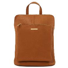 Soft Leather Backpack for Women Honey - Tuscany Leather - 