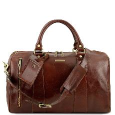 Travel Leather Duffle Bag  -Tuscany Leather-