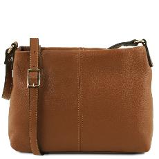 Soft Leather Shoulder Bag Honey - Tuscany Leather -